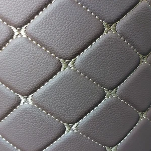 Экокожа на поролоне ШОКОДАД, ромб нить ШАМПАНЬ