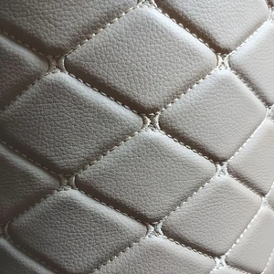 Экокожа на поролоне БЕЖЕВАЯ нить бежевая