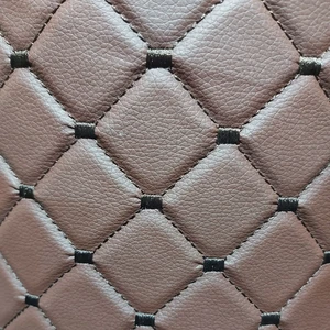 Экокожа на поролоне Шоколад нить коричневая