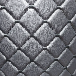 Экокожа на поролоне Черная нить черная